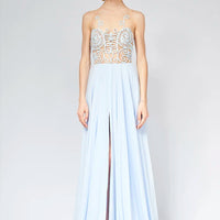 Abito in chiffon di seta