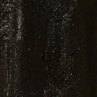 Abito lungo nero in tulle con collo dolcevita e spalmature in lattice