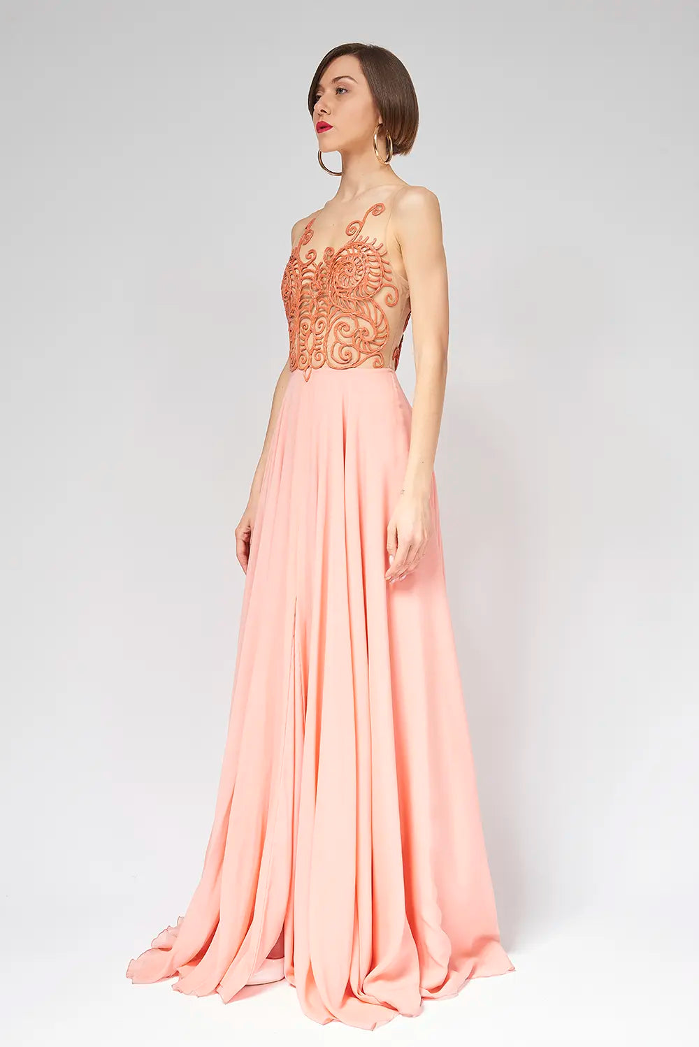 Abito in chiffon di seta