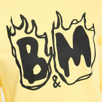 Felpa con stampa disegno logo B&M