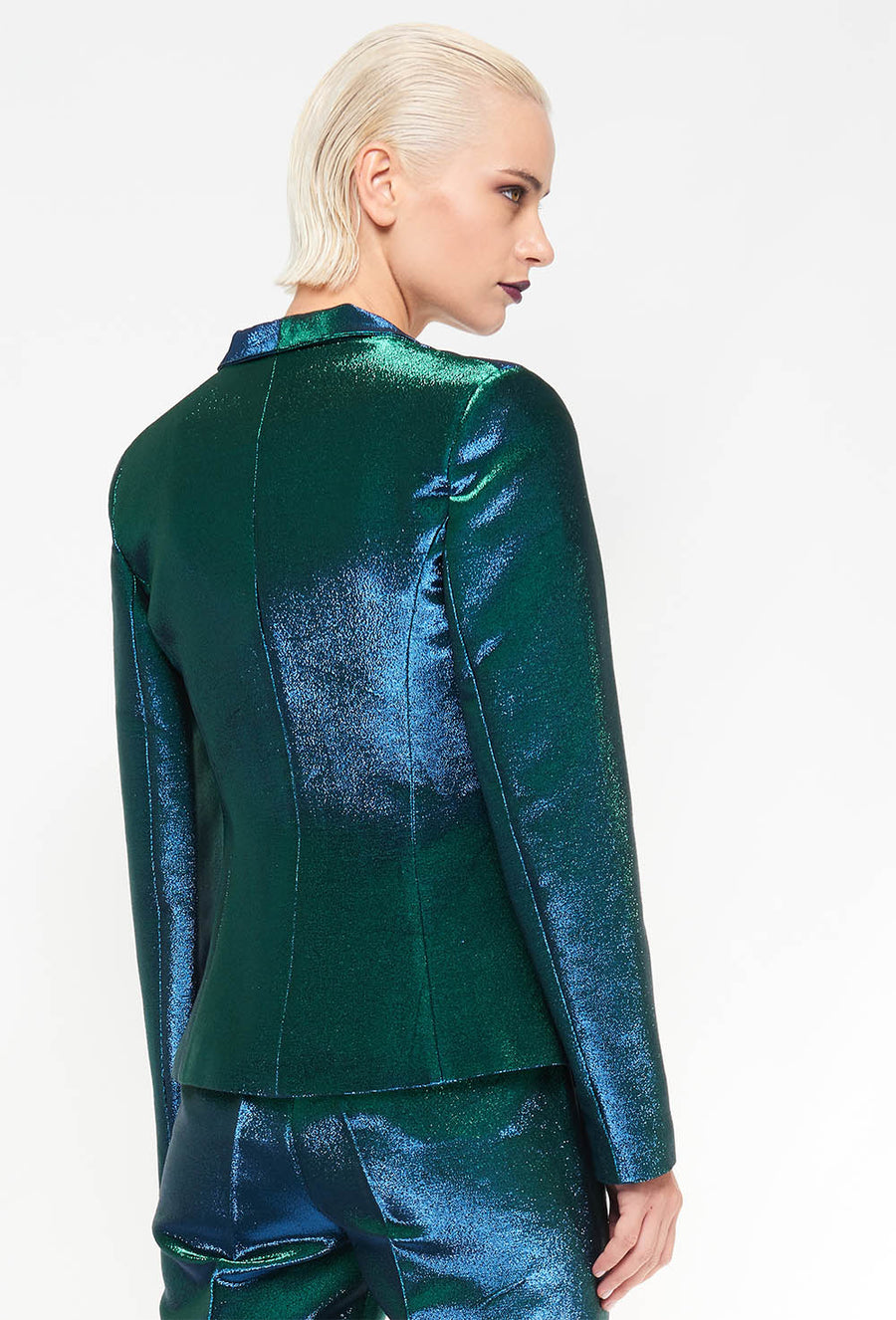 Giacca in Jacquard effetto cangiante